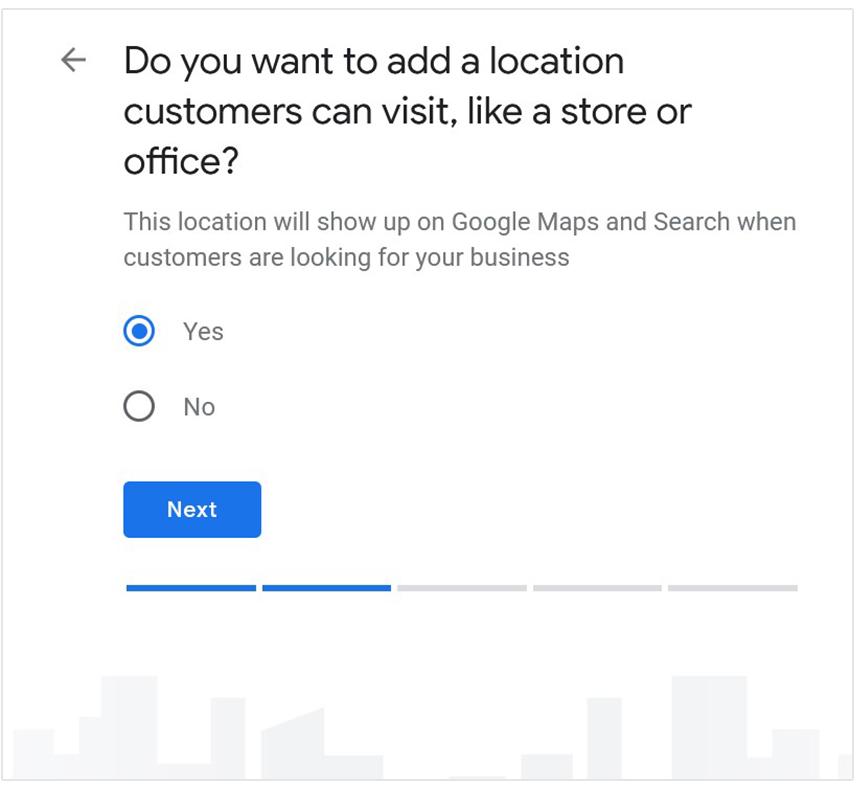 google my business sign up form