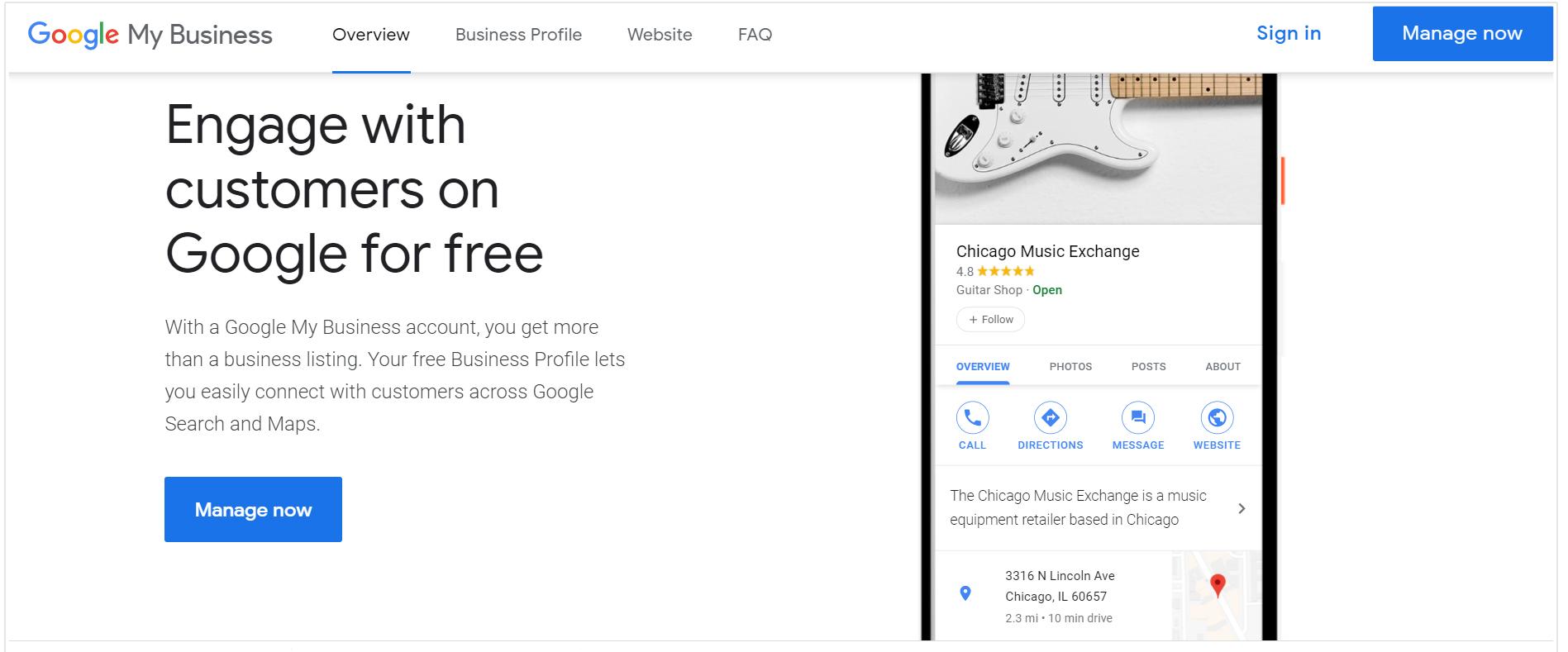 google my business sign up form
